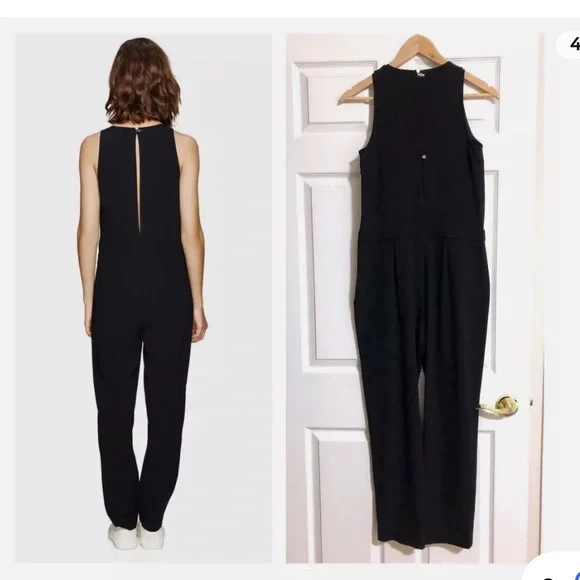 ARITZIA BABATON BRANSON BLACK
CREPE JUMPSUIT - Picture 2 of 10